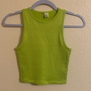 Bright green tank top